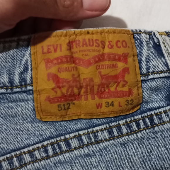 Mens Levi Original Blue Jeans 34Waist 32What Ever L Stands For - Picture 5 of 5